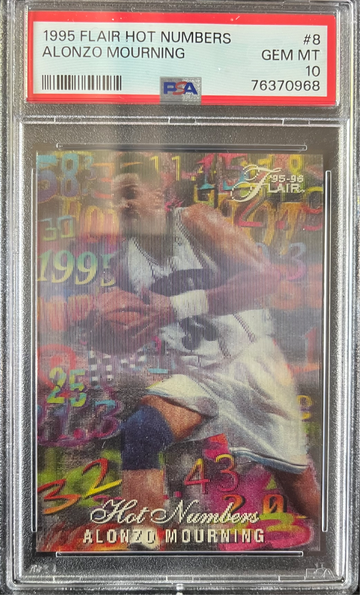 1995 Flair Hot Numbers #8 Alonzo Mourning Hornets PSA 10  GEM MINT