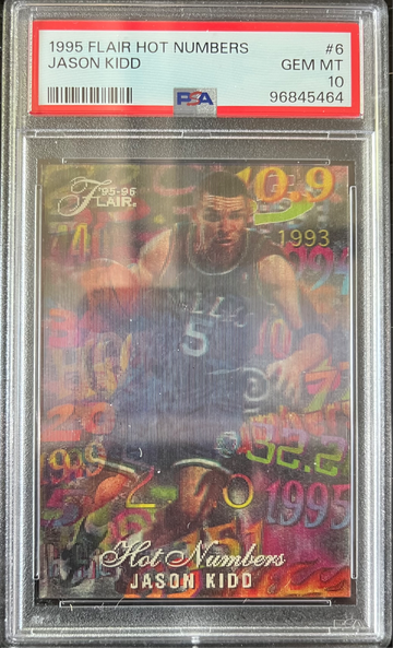1995 Flair Hot Numbers #6 Jason Kidd Mavericks PSA 10 GEM MINT
