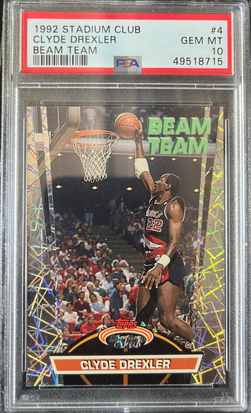 1992-93 Topps Stadium Club Beam Team #4 Clyde Drexler Blazers PSA 10 GEM MINT