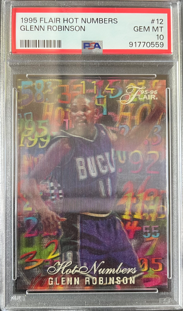 1995 Flair Hot Numbers #12 Glenn Robinson Bucks PSA 10 GEM MINT