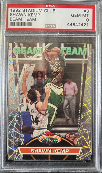 1992 Stadium Club Beam Team #3 Shawn Kemp Sonics PSA 10 GEM MINT