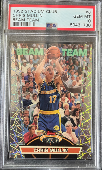 1992-93 Topps Stadium Club Beam Team #6 Chris Mullin Warriors PSA 10 GEM MINT
