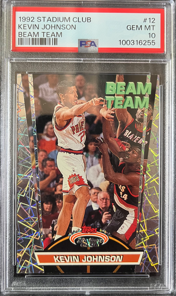 1992-93 Topps Stadium Club Beam Team #12 Kevin Johnson Suns PSA 10 GEM MINT