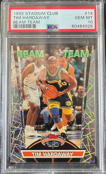 1992-93 Topps Stadium Club Beam Team #14 Tim Hardaway PSA 10 GEM MINT