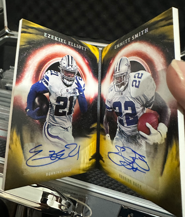 2021 Panini Origins Emmitt Smith Ezekiel Elliott Dual Auto Booklet /2 Cowboys HOF 