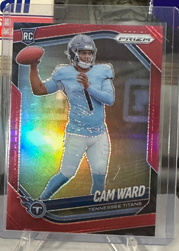 2025 Panini Prizm Cam Ward Rookie RC Red Prizm #352 Titans