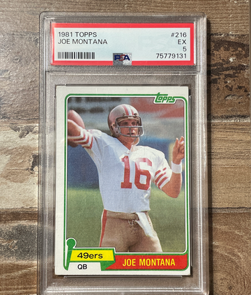 1981 Topps Joe Montana RC PSA 5