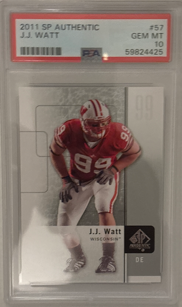 2011 SP AUTHENTIC J.J. WATT ROOKIE #57 PSA 10 GEM MINT