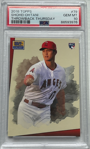 2018 Topps Throwback Thursday SHOHEI OHTANI Baseball Galaxy GEM Mint PSA 10