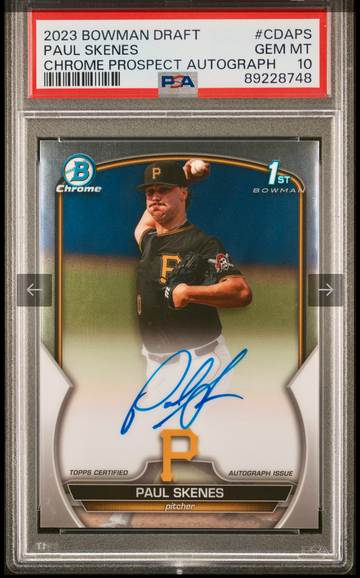 2023 Bowman Draft Paul Skenes 1st Bowman RC auto PSA 10