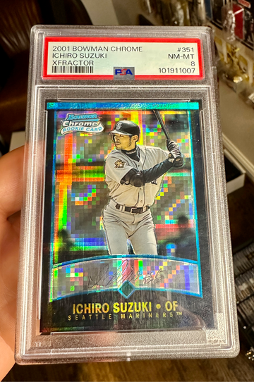 2001 Bowman Chrome Xfractor Ichiro Suzuki RC PSA 8