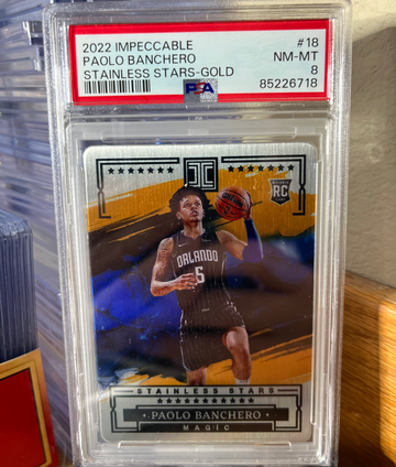 Paolo Banchero 2022 Impeccable Stainless Stars Gold /10 PSA 8