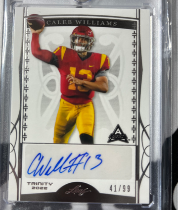 Caleb Williams 2022 Leaf Trinity /99