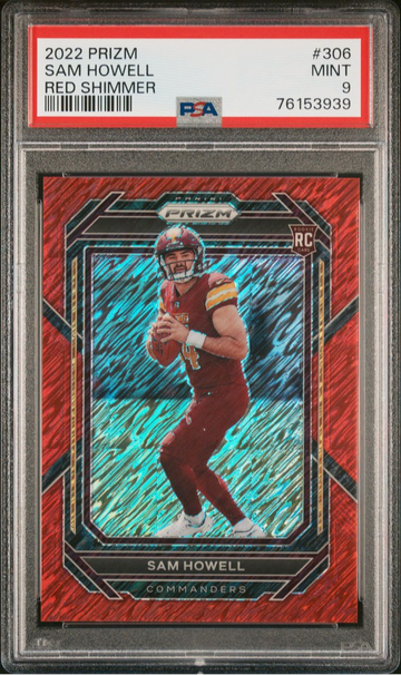 2022 Prizm Sam Howell Red Shimmer /35 PSA 9
