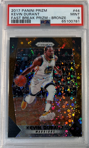 2017-18 Panini Prizm Fast Break Basketball #44 Kevin Durant Bronze /20 PSA 9 SSP