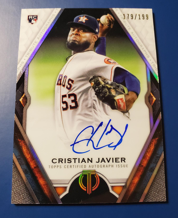 Cristian Javier 2021 Topps Tribute RC Rookie Auto /199 Astros