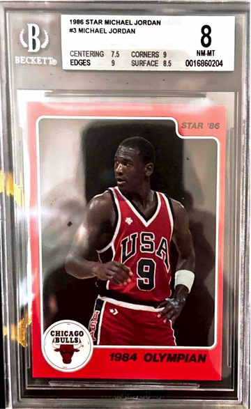 1986 Star Michael Jordan 1984 Olympian #3 BGS 8 
