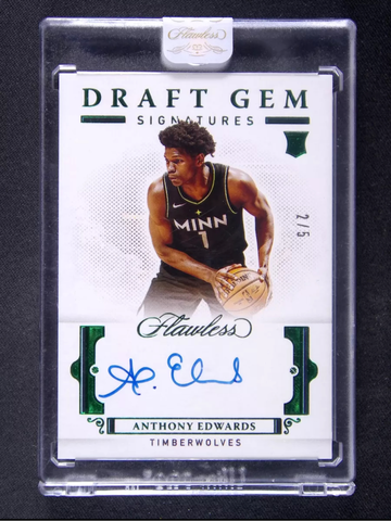 Anthony Edwards Panini NBA Flawless Rookie Signatures Autograph Mint 2020 /5