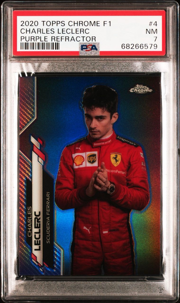 Charles Leclerc Topps Chrome Formula 1 F1 Purple Refractor PSA 7 /399 RC 
