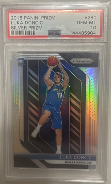 2018-19 Panini Prizm Luka Doncic Silver Rookie #280 PSA 10 Gem Mint