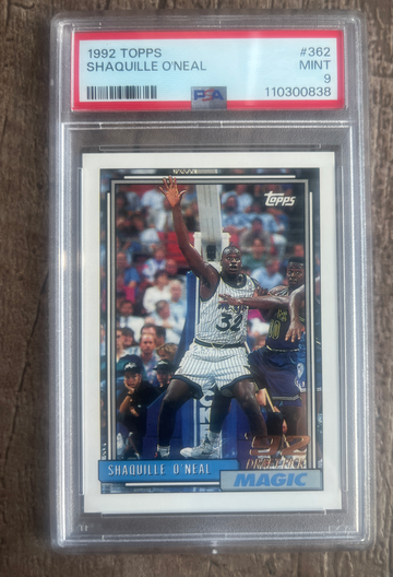 1992 Topps Shaquille O’Neal PSA 9 Mint #362