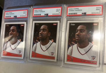 2009 Topps James Harden Rookie PSA 9 (3 card lot)