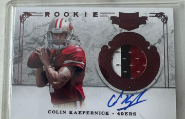 COLIN KAEPERNICK 2011 PLATES & PATCHES AUTO RELIC #'d /499 Rookie