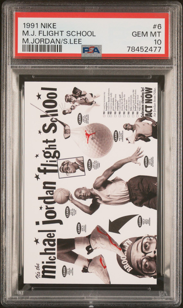 1991 nike Michael Jordan Spike Lee Flight School #6 PSA 10