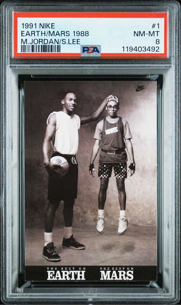 1991 Nike Earth Mars Michael Jordan Spike Lee PSA 8