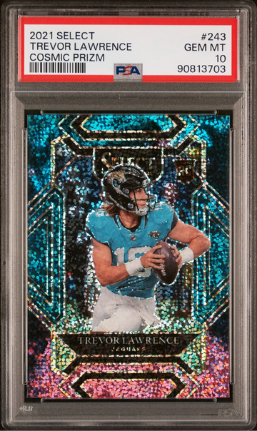 2021 Panini Select Trevor Lawrence Cosmic Club Level RC SP PSA 10 GEM MINT POP 1