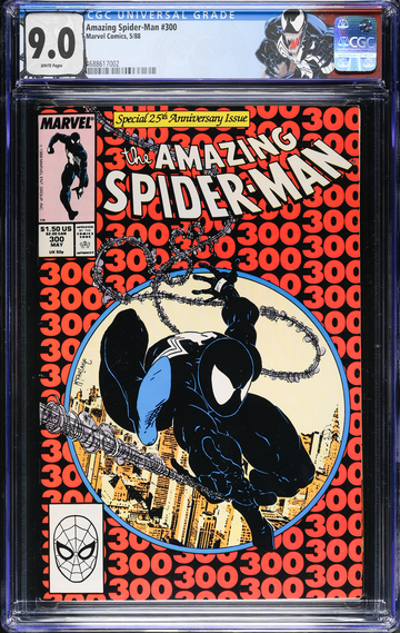 AMAZING SPIDER MAN 300 CGC 9.0 1ST VENOM WHITE PAGES!!