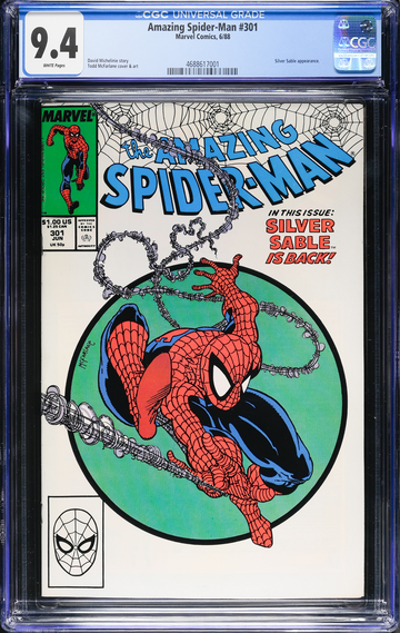 AMAZING SPIDER MAN 301 CGC 9.4 1988 WHITE PAGES