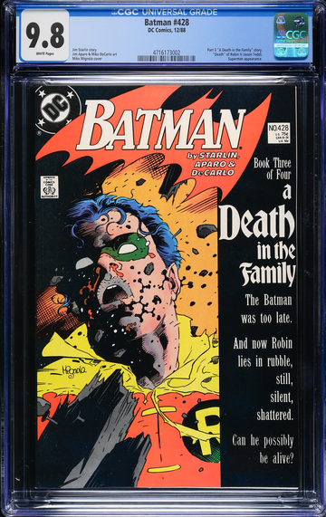 BATMAN 428 CGC 9.8 DEATH OF ROBIN WHITE PAGES 