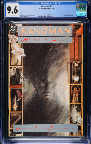 SANDMAN #1 CGC 9.6 1ST MORPHEUS WHITE PAGES