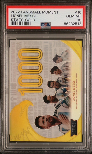 PSA 10 2023 Fansmall GOAT Lionel Messi Gold /10 High End POP 1 Grail Card Arg