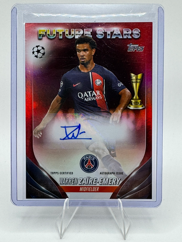 Warren Zaïre-Emery Future Stars Auto /5 Topps UEFA 2023-24 PSG 🔥
