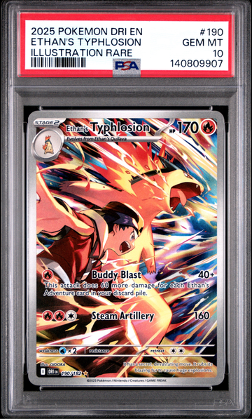 Ethan’s Typhlosion #190 PSA 10 Illustration Rare 2025 Pokemon