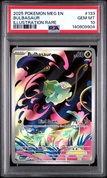 2025 Pokemon Bulbasaur Illustration Rare #133/132 PSA 10