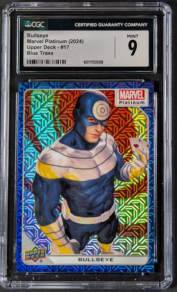 2024 Marvel Platinum Bullseye Blue Traxx CGC 9