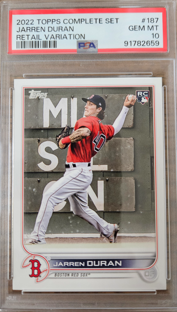 2022 Topps Complete Set Jarren Duran Retail Variation PSA 10