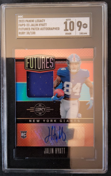 2023 Panini Legacy FAPS23 Jalin Hyatt Futures Ruby Patch Auto /100