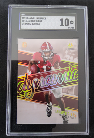 2023 Panini Luminance DR-8 Jahmyr Gibbs Dynamic Rookies Holo SGC 10