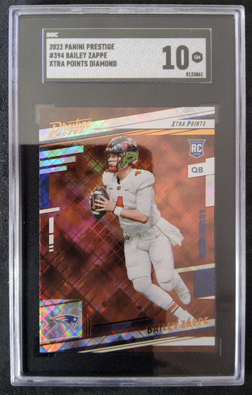 2022 Panini Prestige #394 Bailey Zappe Xtra Points Diamond