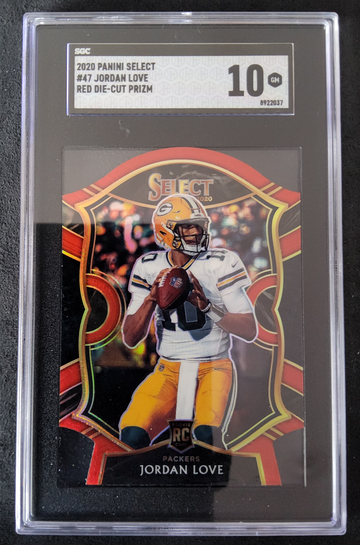 2020 Panini Select #47 Jordan Love Red Die Cut Prizm