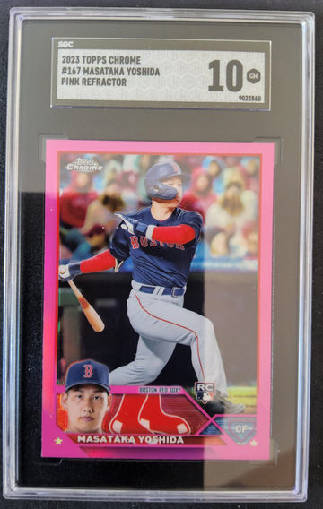 2023 Topps Chrome #167 Masataka Yoshida Pink Refractor SGC 10