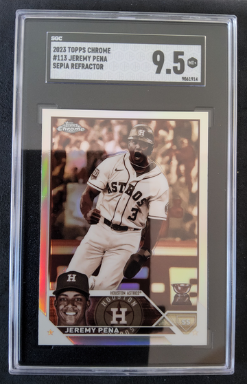2023 Topps Chrome #113 Jeremy Pena Sepia Refractor SGC 9.5