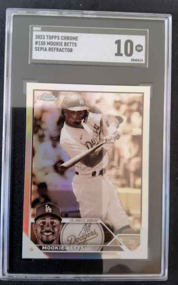 2023 Topps Chrome #150 Mookie Betts Sepia Refractor SGC 10