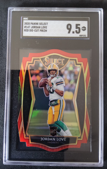 2020 Panini Select #147 Jordan Love Red Die Cut Prizm SGC 9.5 
