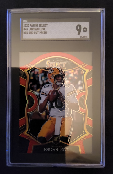 2020 Panini Select #47 Jordan Love Red Die Cut Prizm SGC 9