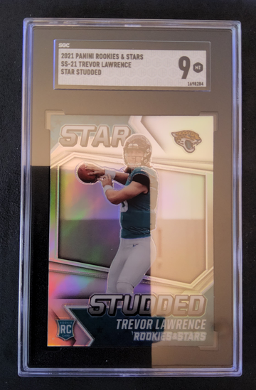 2021 Panini Rookies and Stars SS-21 Trevor Lawrence Star Studded Silver Prizm SGC 9